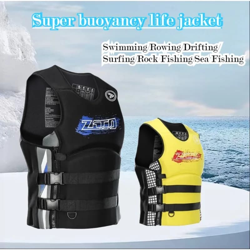 Giubbotto di salvataggio di galleggiamento superforte Giubbotto di galleggiamento per bambini adulti Giacca alla deriva Controllo delle inondazioni Gilet da surf per barca da pesca