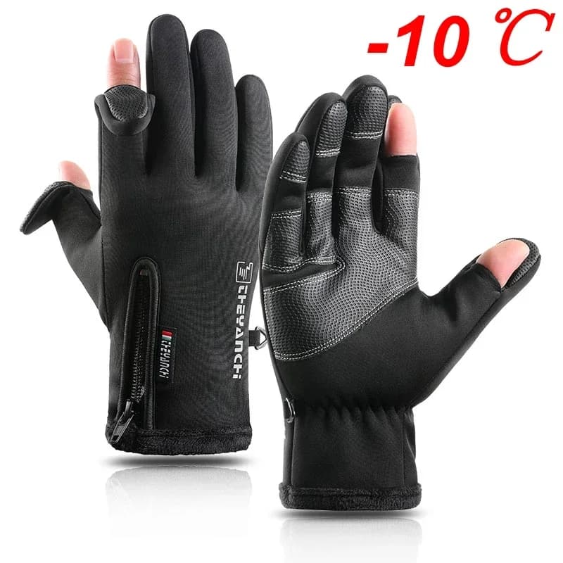 Men's Cycling Gloves Touch Screen Winter Bike Gloves Waterproof Equestrian Scooter Ski Bike Gloves For Outdoor Bike Windproof