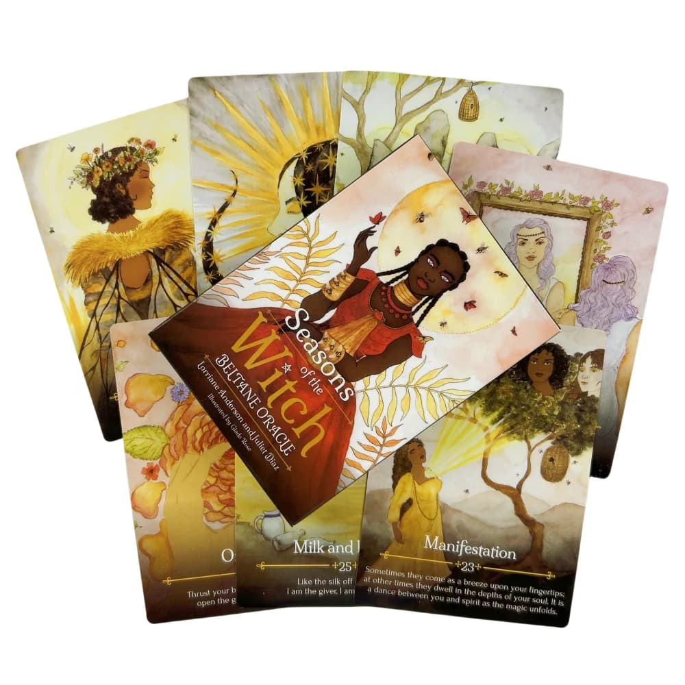 Seasons Of The Witch Beltane Oracle Cards Divinazione Tarocchi Gioco da tavolo Mazzo Fortune Telling Guida per feste in famiglia Versioni Edizione
