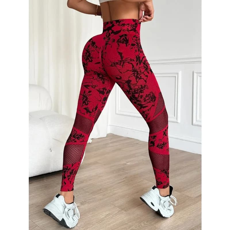 Leggings da yoga Tie Dye Leggings sportivi senza cuciture da donna Vita alta Push Up Legging Collant da donna Leggins da allenamento fitness Abbigliamento da palestra