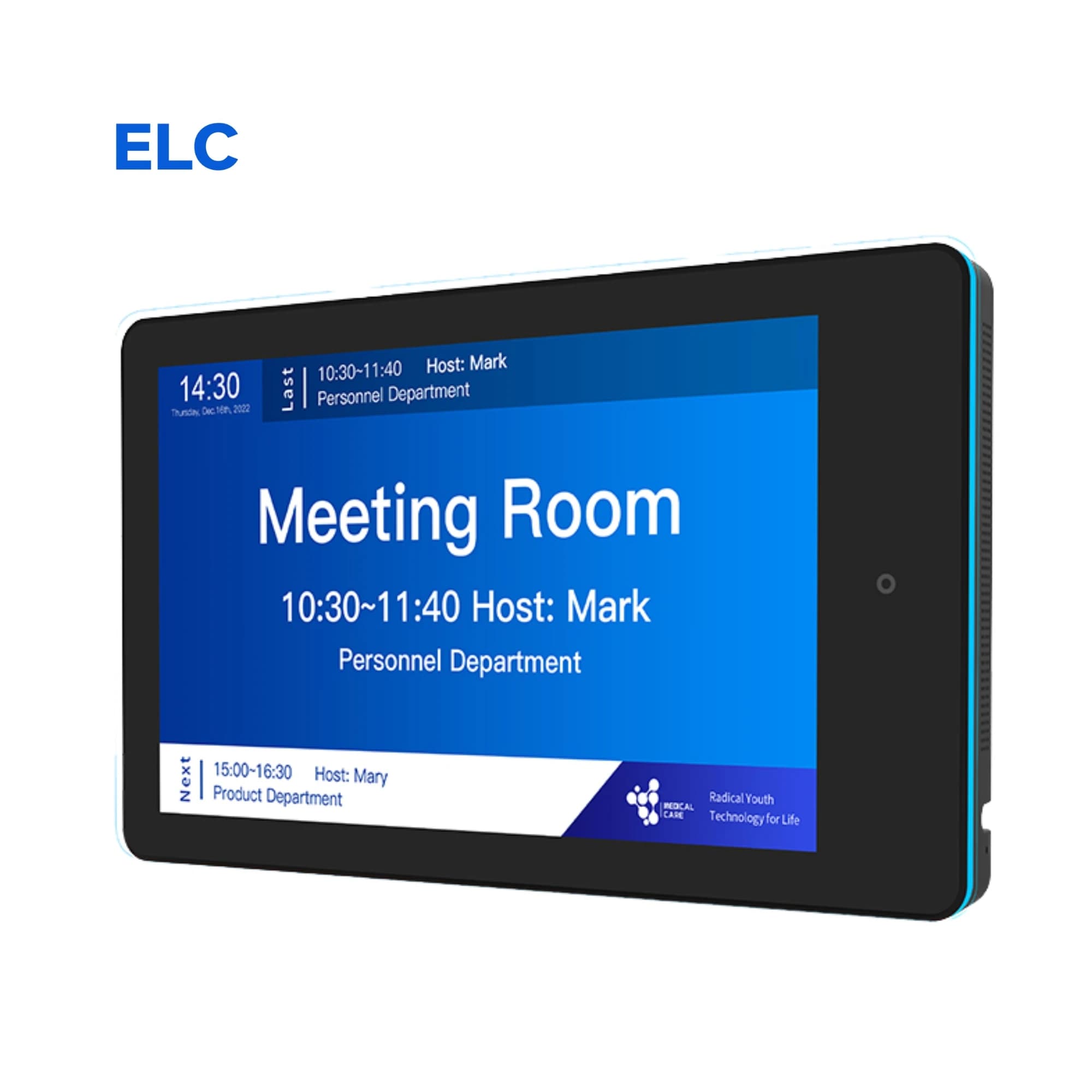 WA1038T Sistema di prenotazione conferenze all-in-one LED da 10,1 pollici Android 11 Touch Screen Scheda SD da 2 GB NFC opzionale POE RK3568
