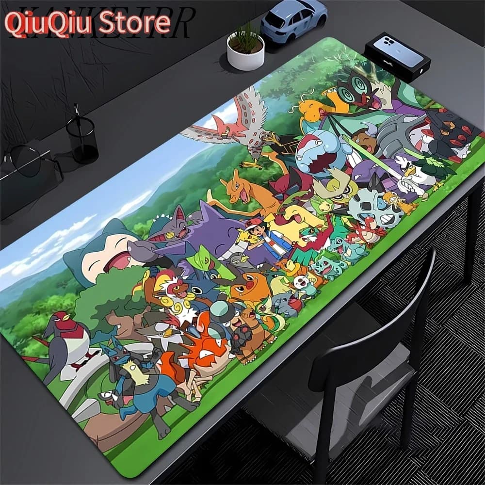 Giappone Anime Mouse Pad PC Colorato Gamer Cabinet Mousepad P-pokemon Lugia Tappeto per tastiera Laptop Gaming Tappetino in gomma Accessori da scrivania