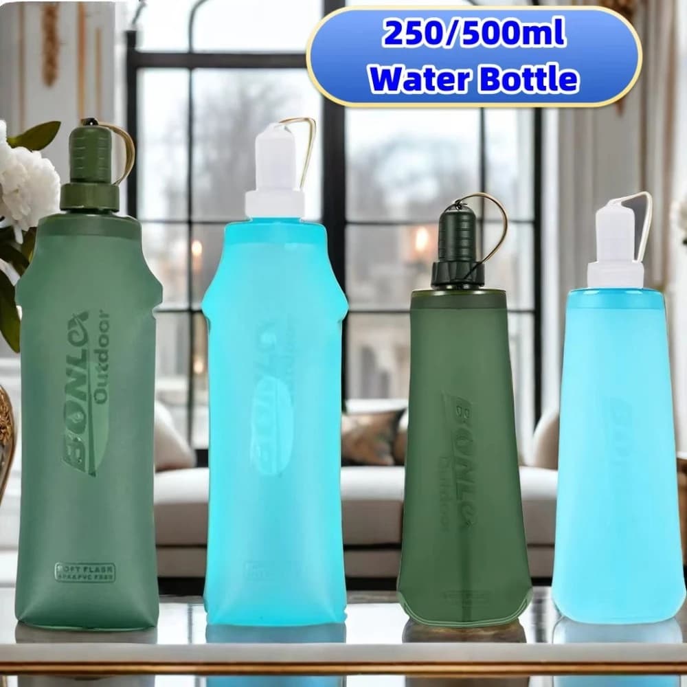 Outdoor Sports Soft Water Bag Marathon Water Bottle Running Folding Kettle TPU Hydration Flask for Running Hydration Pack