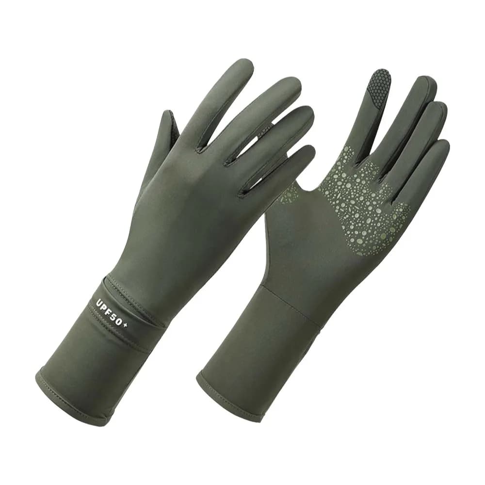 Guanti Traspiranti da Donna per Protezione Solare, Colore Unito, Sottili in Seta Ghiaccio, Guanti da Ciclismo ad Asciugatura Rapida, Protezione Solare Estiva, Guanti da Guida