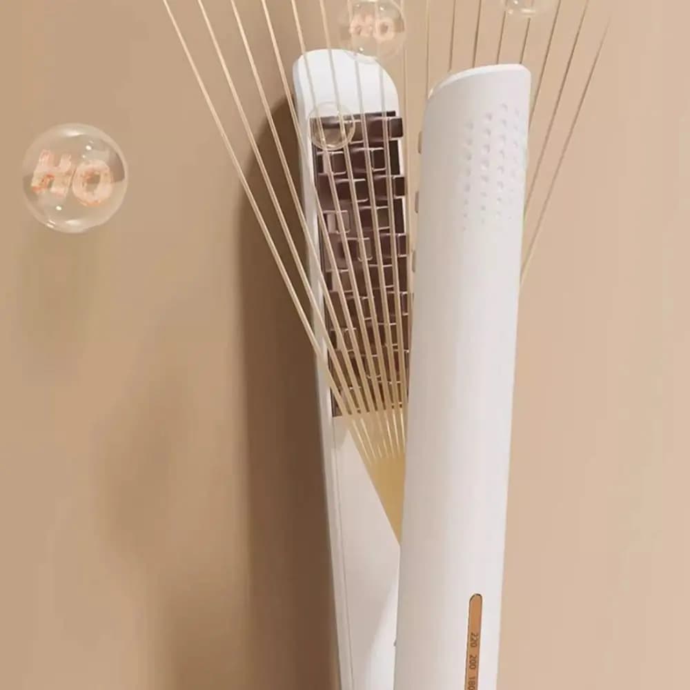 Piastra per capelli a riscaldamento rapido design 2 in 1 Design con clip Ferro da stiro a ioni negativi Strumento per lo styling professionale Cura dei capelli