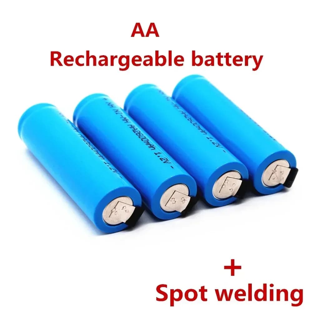 Original 1.2 V AA 2600 mAh rechargeable battery with toothbrush for electric razor with DIY welding pin
