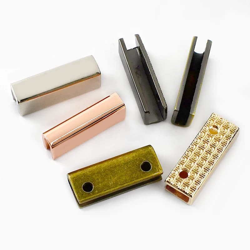 10/20/30 Pz 19/25*9mm Clip di coda in metallo Tappo terminale della borsa in tessuto Protezione laterale Fibbia Borsa Protezione bordo Accessori hardware