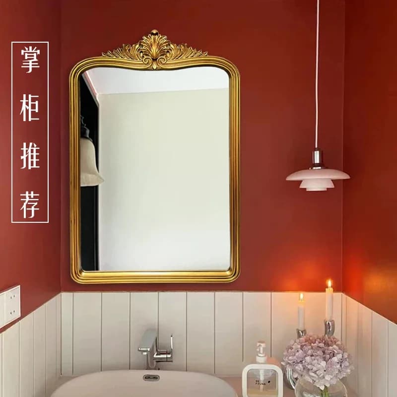 Specchio rotondo ellittico Bagno Parete europea Camera per trucco semplice americana Da Letto Decorazioni Espejos Para Pared Decorazione