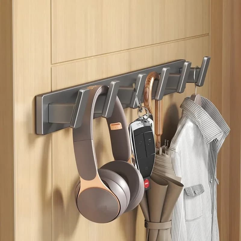 Door behind hooks wall hanging bag non-perforated wall hanging coat hangers for kitchen bedroom organizer
