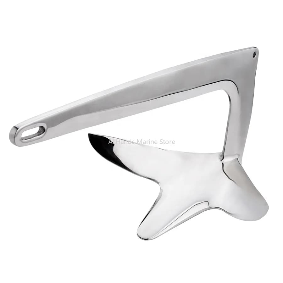 Top Quality Yacht Parts 316 Stainless Steel Bruce Anchor Mirror Polished Boat Anchor For Yacht