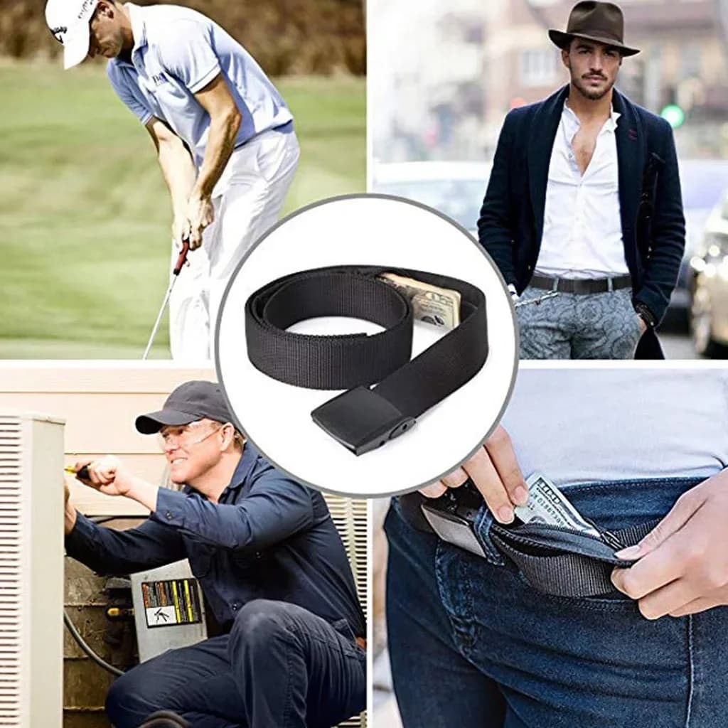 New Travel Security Money New Belt Hidden Money Pocket Cashsafe Anti-Theft Wallet Belt