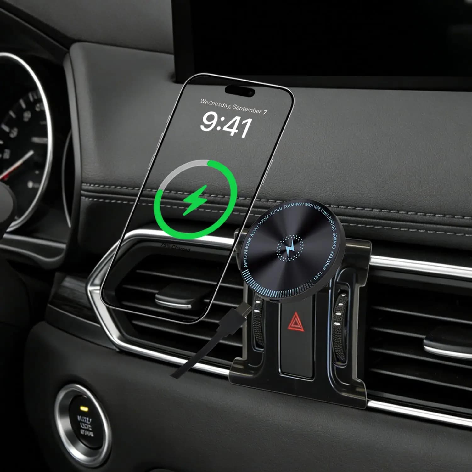 Magnetic Wireless Car Phone Holder Charger For Mazda CX-5 2017-2026 15W Fast Charging
