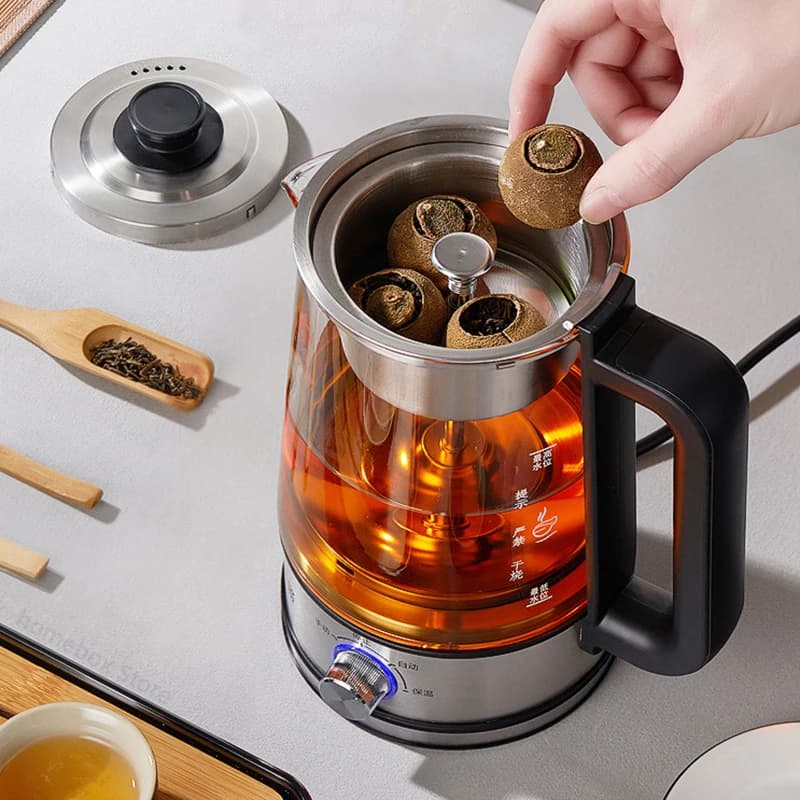 1.3 Liter Electric Teapot with Steam Spray with Filter Multifunctional Glass Teapot Thermo Pot Hot Water kettle for home