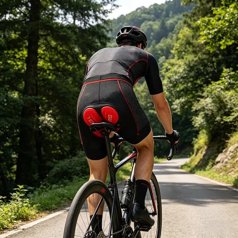 Pantaloncini da ciclismo da uomo, pantaloncini da ciclismo traspiranti in rete, intimo da ciclismo con imbottitura in gel 5D antiurto, pantaloncini da MTB, abbigliamento da ciclismo