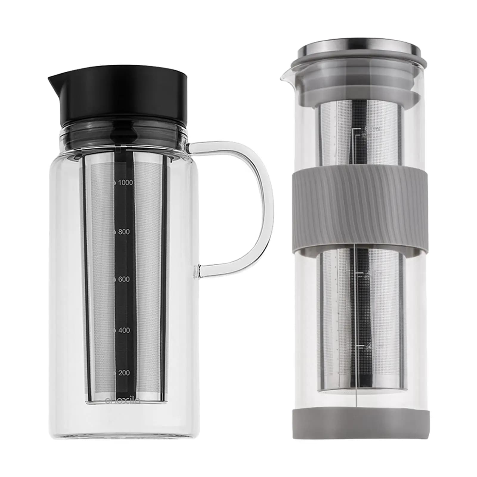 Cold Brew Coffee Maker with Stainless Steel Mesh Filter Glass Pitcher with Lid & Infuser Iced Tea Pitcher for Tea Brewer