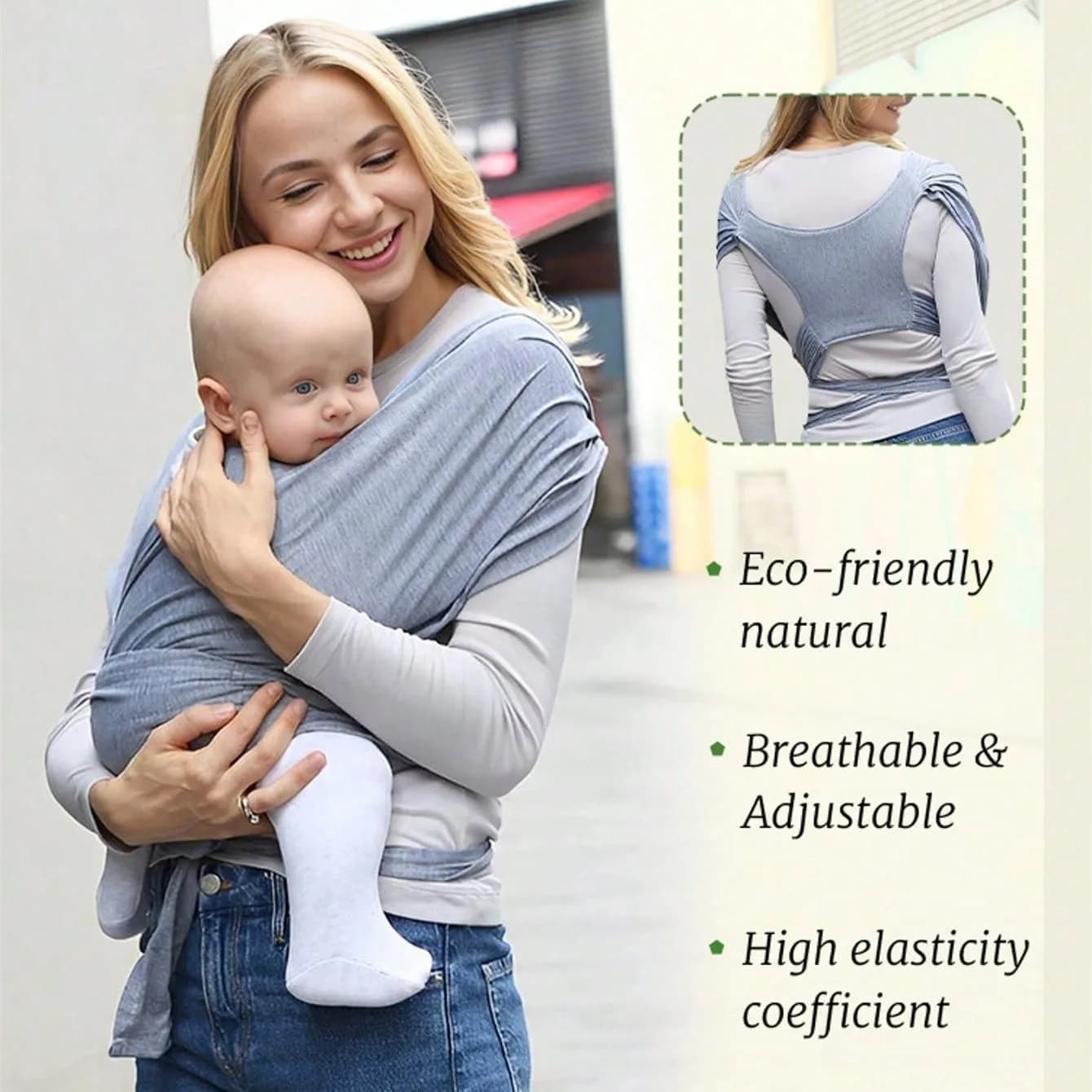 Zaino ergonomico per neonato Sling per neonato con cinghie per zaino Supporto per genitori all'aperto a forma di X Comodo marsupio