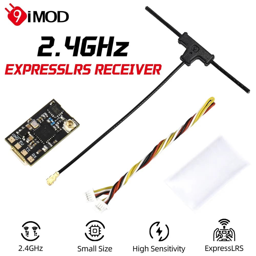 Receiver Nano 2.4G ExpressLRS ELRS for drones FPV Freestyle a Lungo Raggio, Components Fai-da- ♪