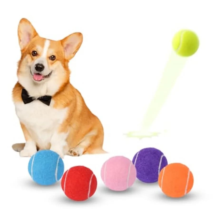 Mini Palline da Tennis (Confezione da 6) da 2 Pollici per Cani - Facili da Raccogliere, Ideali per il Gioco con il Lanciatore di Palline da 2 Pollici - Colorate