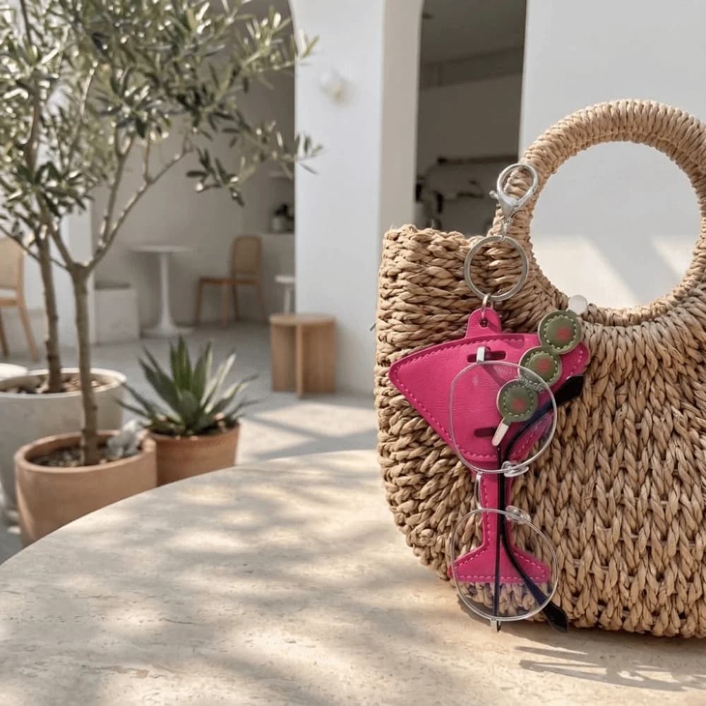 Hanger Pentagram Star Keychain Multi Functional Cartoon Pu Leather Pendant Creative Fashion Sunglasses Bag Bag Pendant