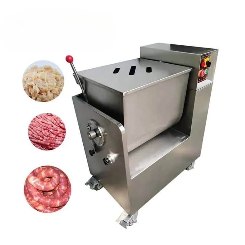 High Efficiency Side Tipping Filling Machine Sausa Blender and Pouch Mixer for Mixing and Filling Meatballs and Sausa