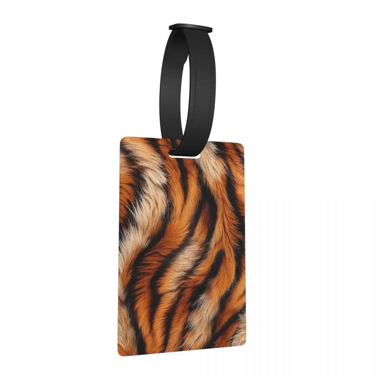 Etichette per Bagagli Effetto Pelle di Tigre, Accessori per Valigie, Targhette per Bagagli da Viaggio, Porta Etichette con Spazio per Nome e Indirizzo