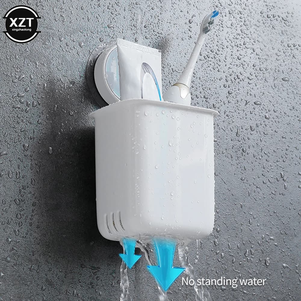 Nuovo semplice portaspazzolino a parete porta dentifricio portabicchieri per bocca senza trapano scaffale per bagno scaffale portatile organizzare