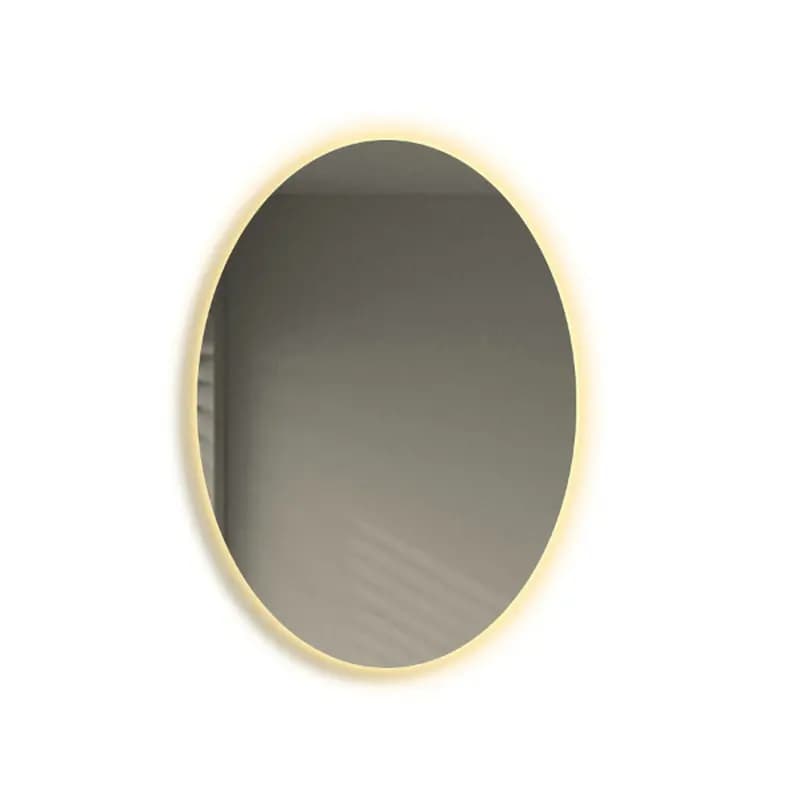 Specchio intelligente l Specchio da bagno ovale WC antiappannamento illuminato per trucco bagno luminoso a parete