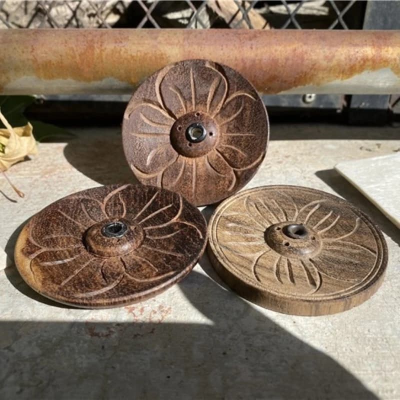 Bruciatore di incenso in legno Porta incenso in legno realizzato a mano per aromaterapia e decorazioni per la casa Porta bastoncini di incenso