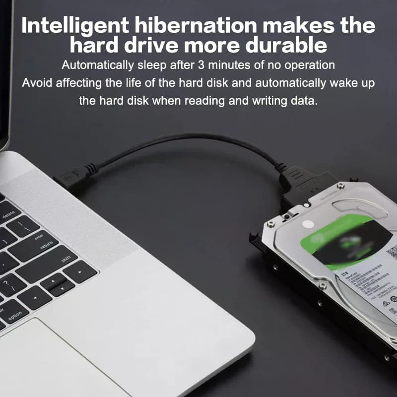 Adattatore USB 3.0/Type-C/2 USB3.0 2.5 da SATA a USB in 1 Cavo Type-C fino a 6 Gbps per HDD/SSD Esterni da Pollici SATA 3