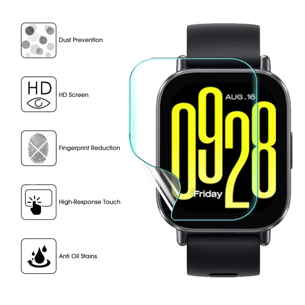 Hydrogel Film For Xiaomi Redmi Watch 5 Lite Smartwatch Accessories Curved Soft Screen Protector For Redmi Watch5 Lite Not Glass
