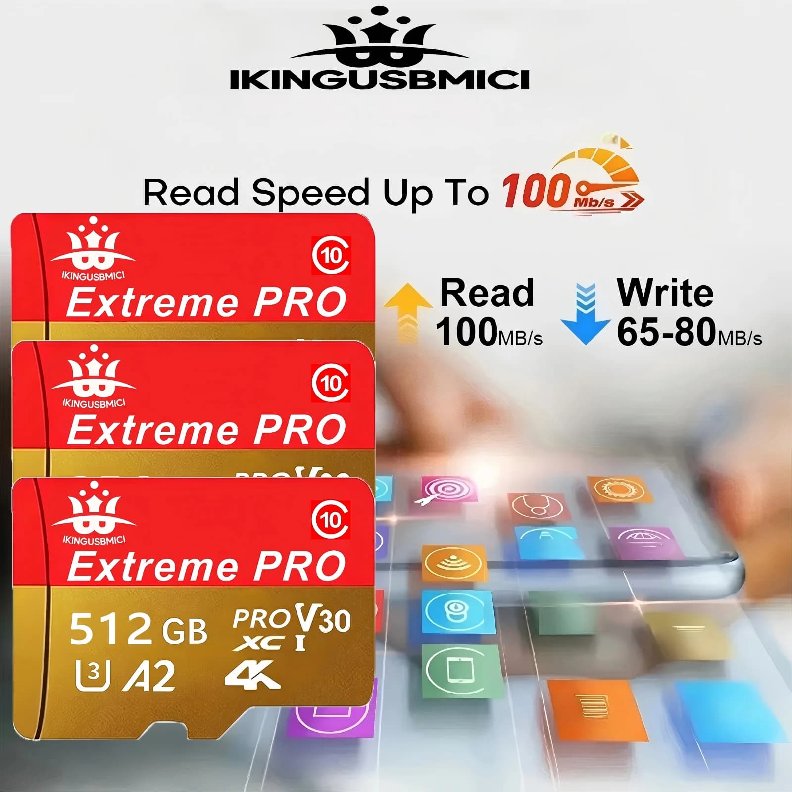 Ultra Micro TF SD Card 512GB 256GB 32GB Memory Card SD Cards TF Cards Waterproof U3 4K for Camera/Gaming Console/GPS