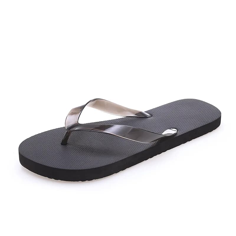 Men's Solid Color Flip Flops Non-Slip Beach Sandals - Wide Strap Casual Trend Slippers Summer Minimalist for Men