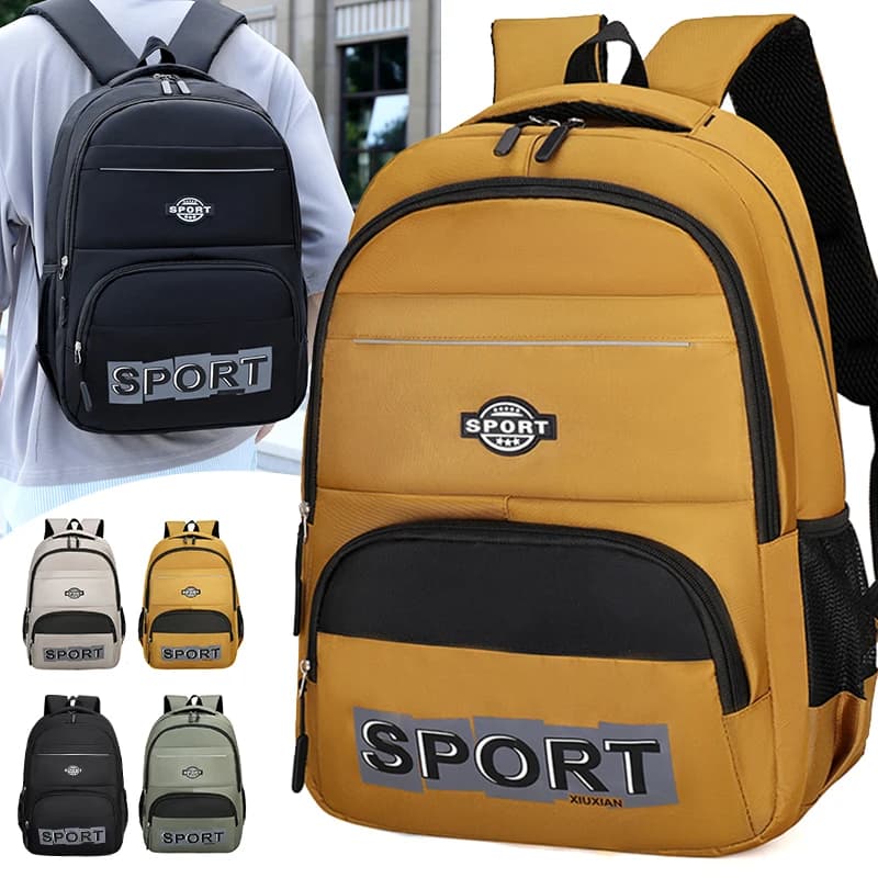 Zaino Sportivo con Pannello Posteriore Ventilato, Scomparto per Scarpe, Tasca Impermeabile per Laptop, Borsa da Palestra, Zaino per Studenti e Pendolari