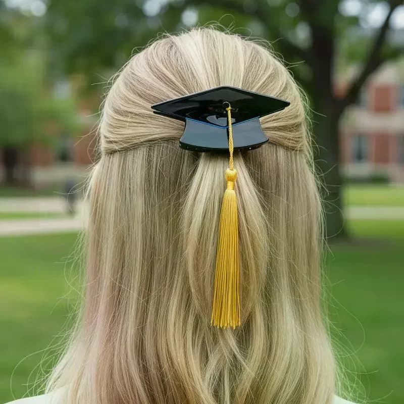 1/3/5 Pcs Graduation Hair Claw – Decorative Doctoral Cap Hair Clip, Portable Graduation Hat Pins