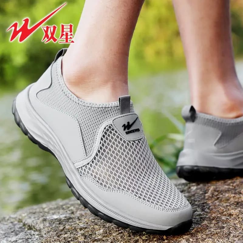 Scarpe da ginnastica sportive casual da uomo in rete leggere e resistenti all'usura, scarpe da corsa traspiranti, calzature da esterno alla moda