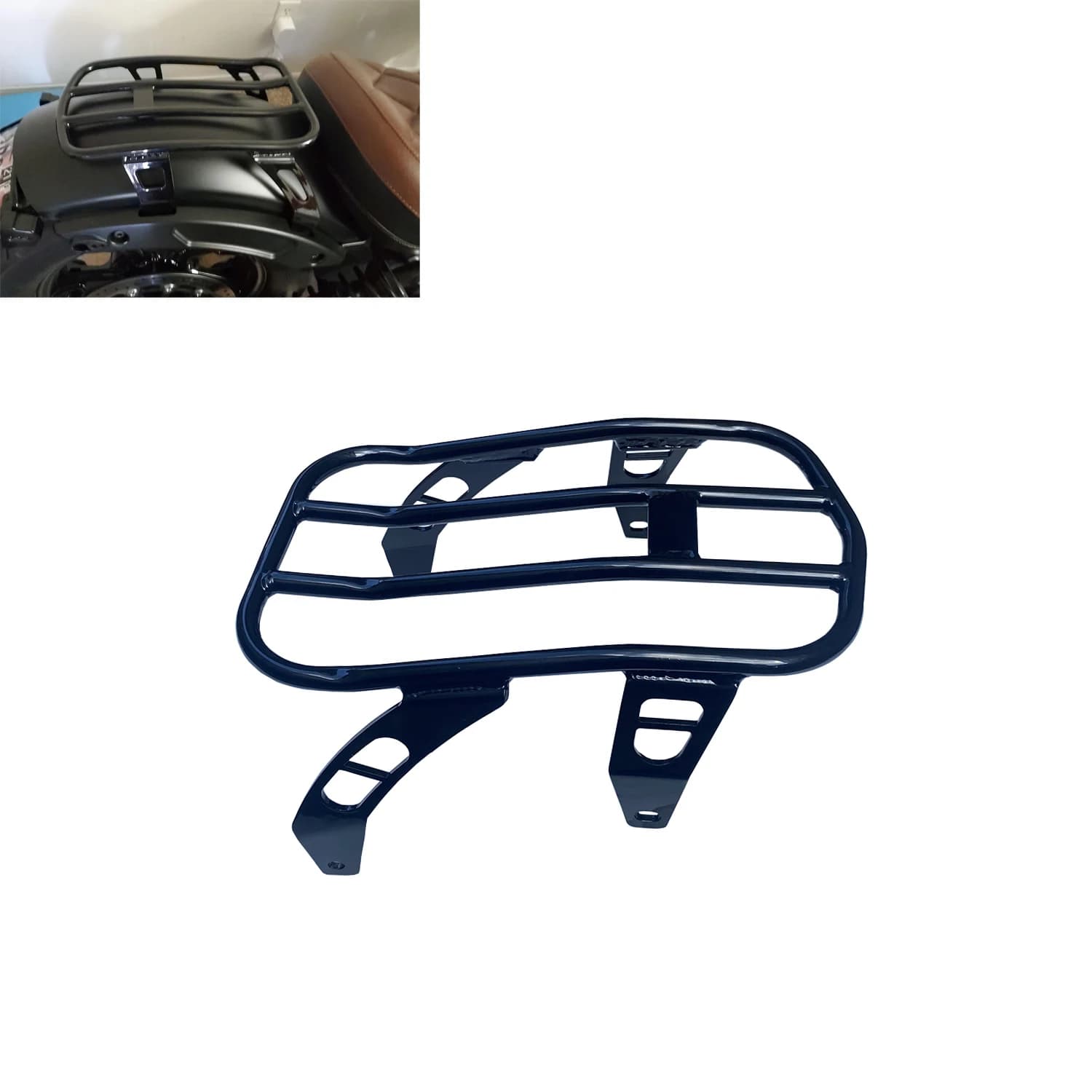 Rear Solo Luggage Rack Cargo Carrier Shelf Fit For Indian Scout Bobber Sixty/Twenty 2018-2024
