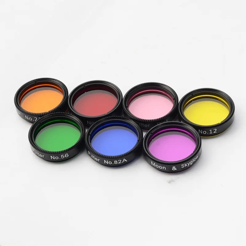 1.25 inch Astronomy Telescope Eyepiece Filter Planet Moon Nebula Skyglow Color Filter Optics Glass for Astronomical Observation