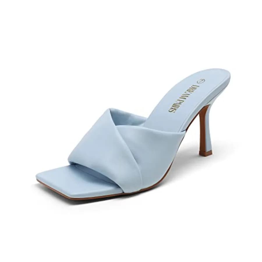 Sandali da donna con tacco a spillo alto, sabot aperti con punta quadrata, slip-on comodi, sexy, eleganti, alla moda, casual, per feste e cerimonie