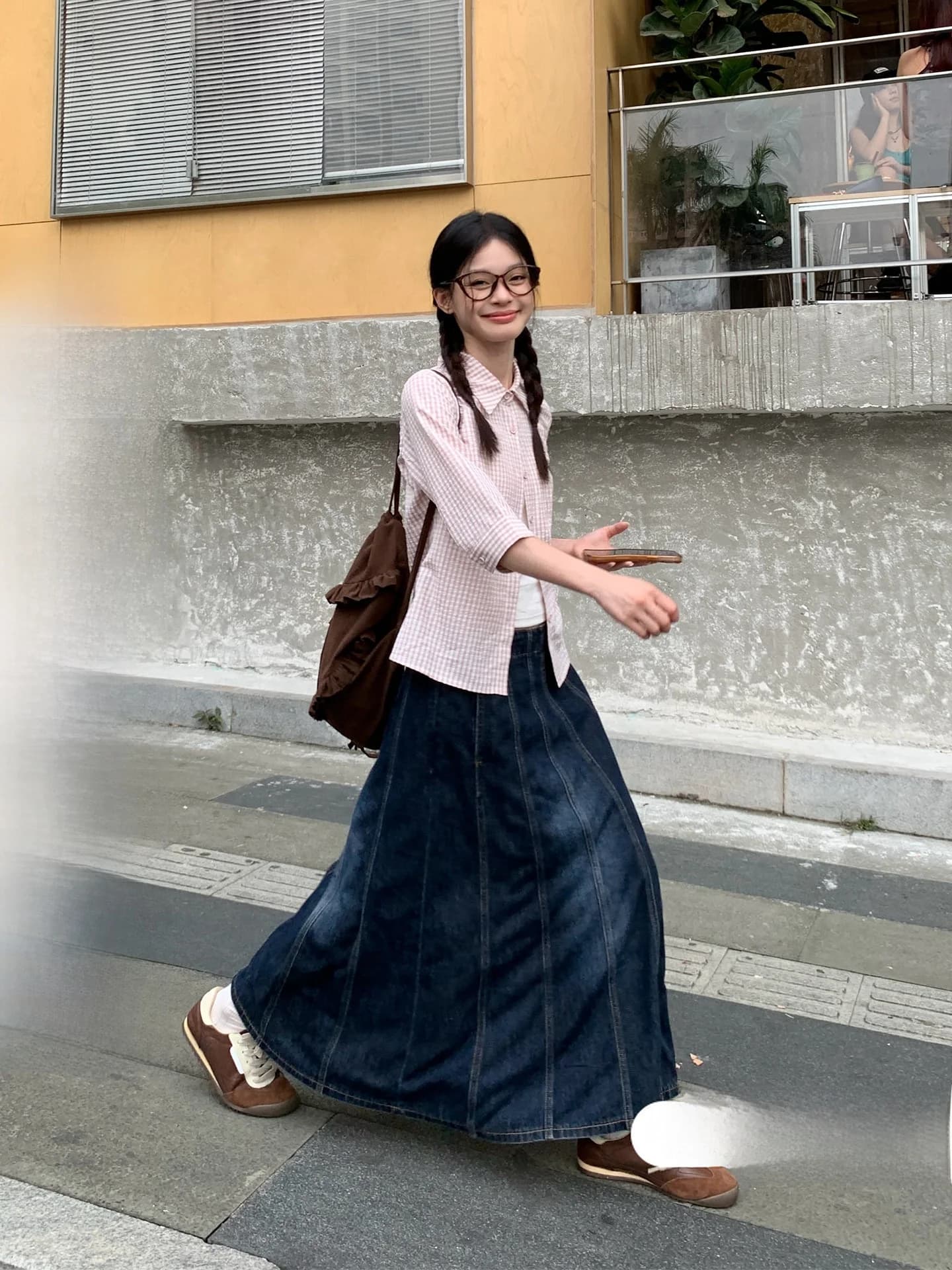 Blue Denim A-Line Skirt Women's Summer Long Loose Fit Casual Style mid Waist Design Versatile Half-length Skirts