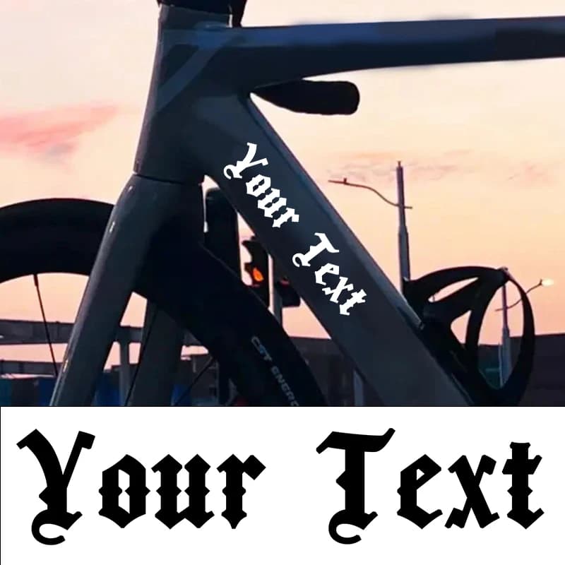 1PC custom text height 3.5 cm self-adhesive custom bicycle sticker for helmet handlebar frame upper tube road bike DIY
