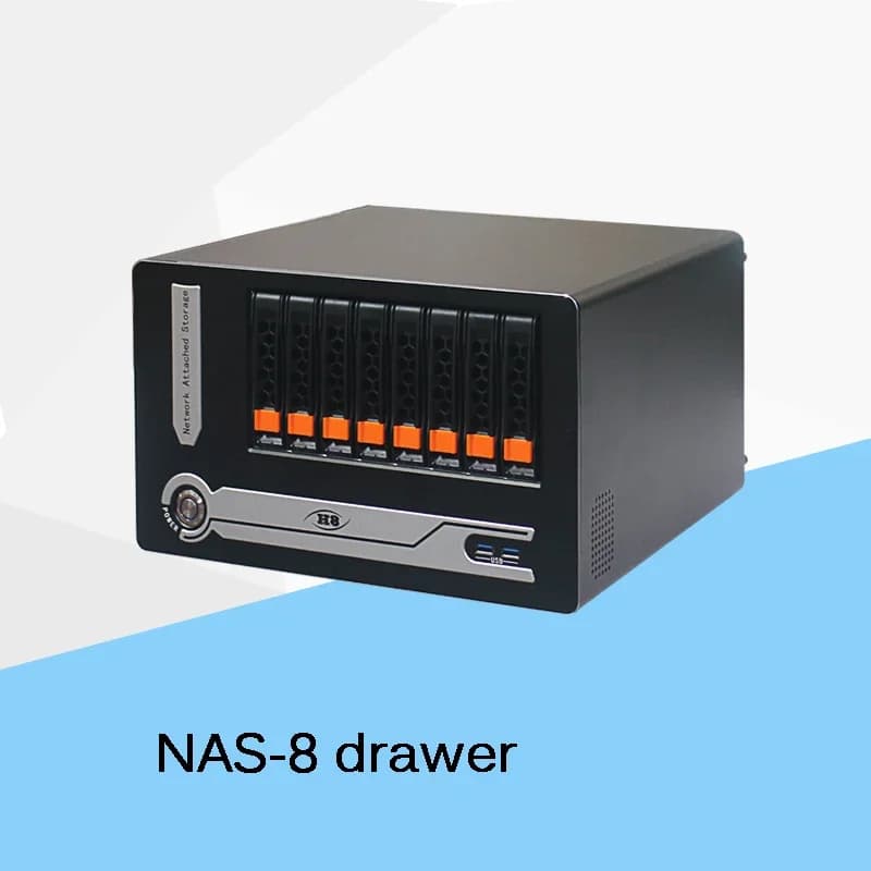 8 dischi Nas Chassis Flex Power USB Hot Plug Server Case Home Student Office Computer Mini itx Chassis Server di archiviazione