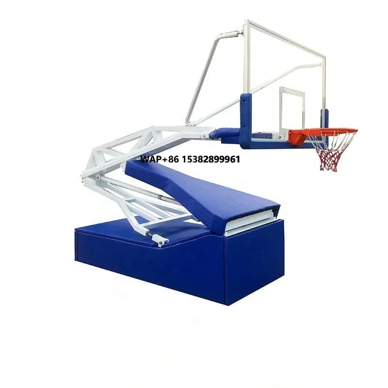 FIBA Professional Basketball Basket, Foldable for Interior and Exterior, Standard System with Adjustable Height, Portable Basket
