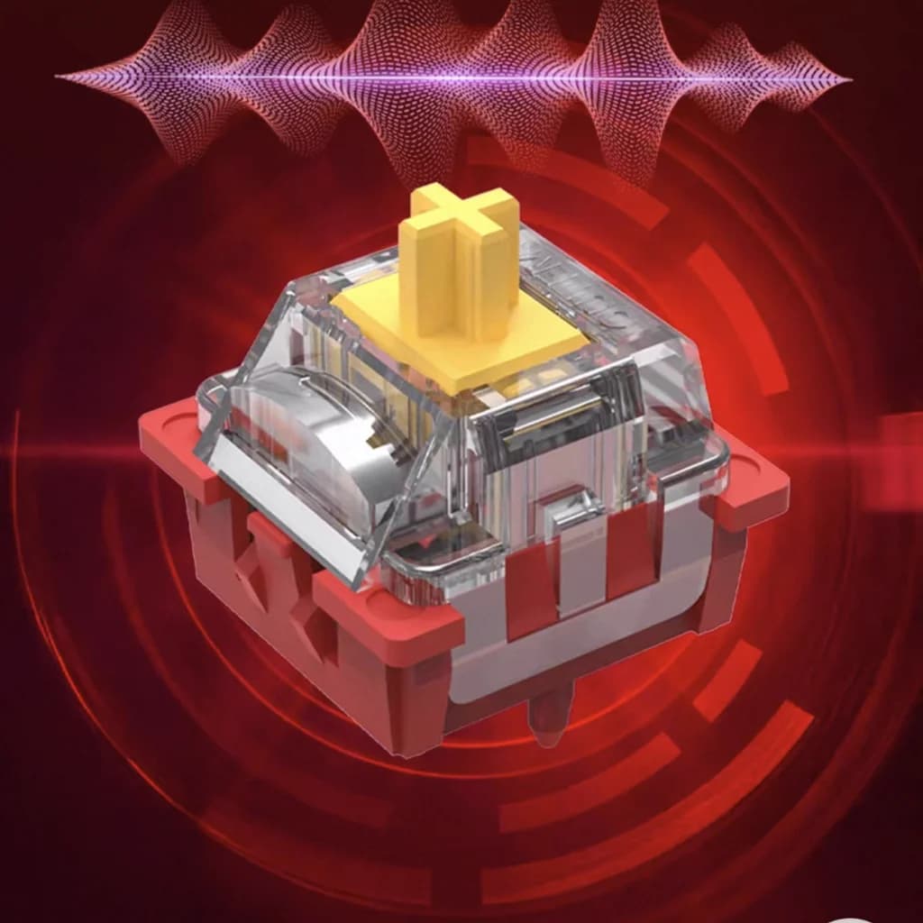 Switch magnetici OUTEMU Red Sunset HIFI di livello superiore per tastiera meccanica da e-sport, RGB, lubrificati in fabbrica, personalizzabili per tastiere da gaming
