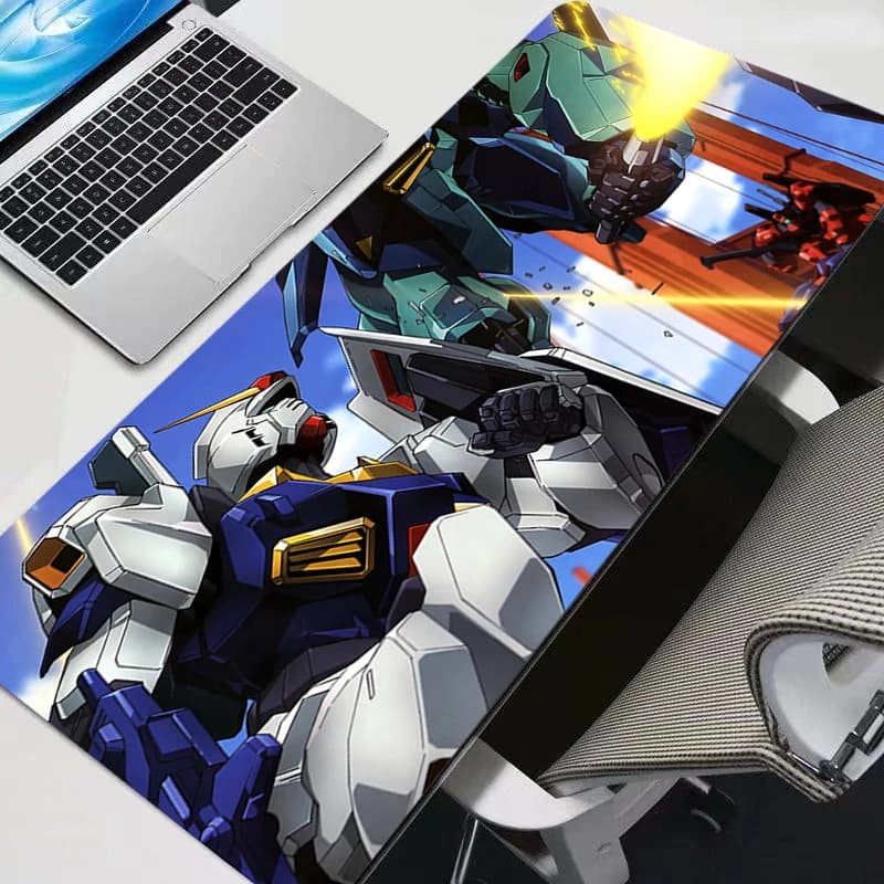 Mouse Pad Mobile Suit Gundam Large PC Computer Gamer Kawaii Gaming Accessories Mousepad Keyboard Desk Mat Carpet Table