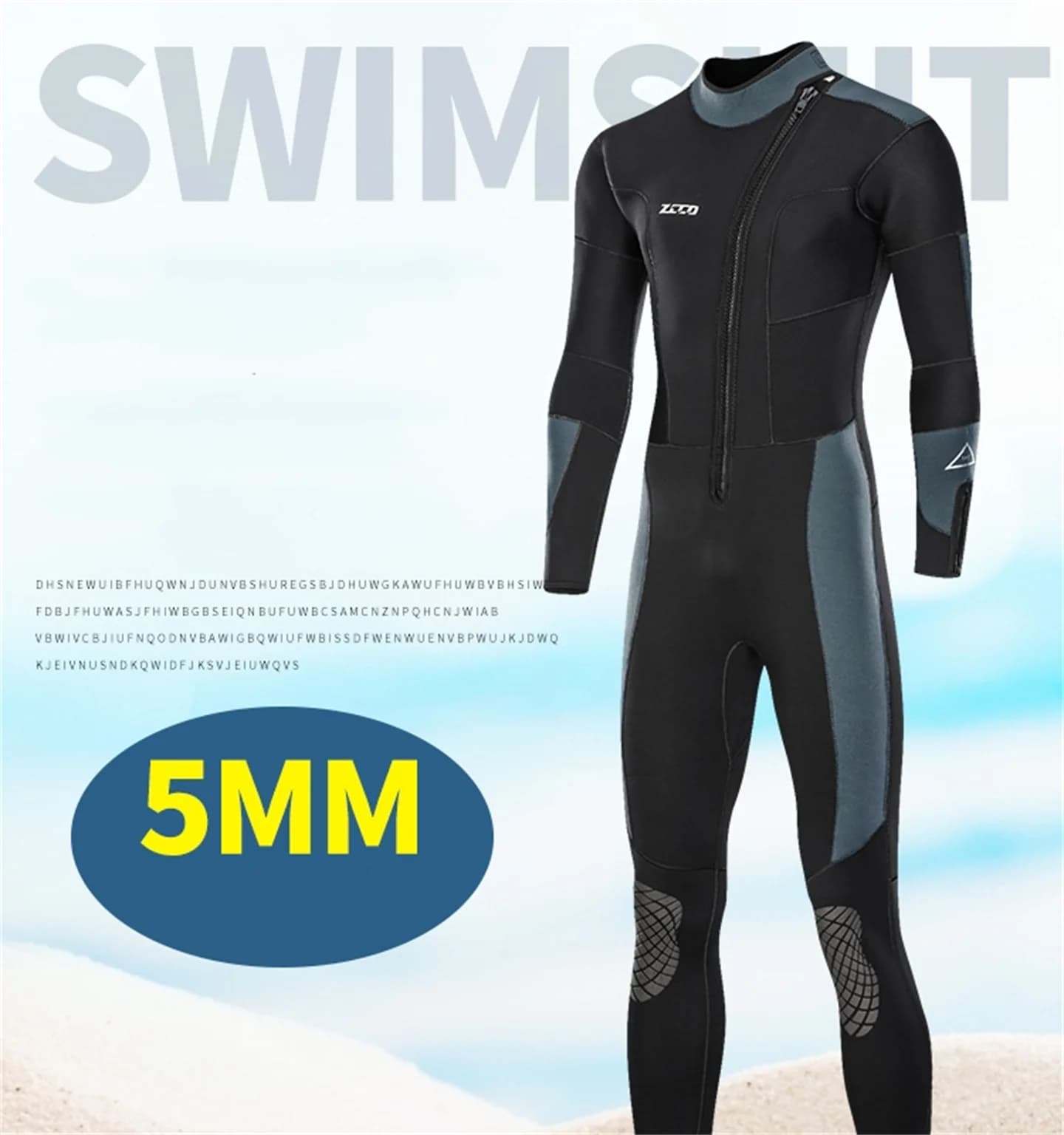 Thickness 5MM Men's Neoprene Mute Scuba Diving Suit Deepwater Underwater Fishing Snorkeling Surf Winter whole costume Thermal bath costume