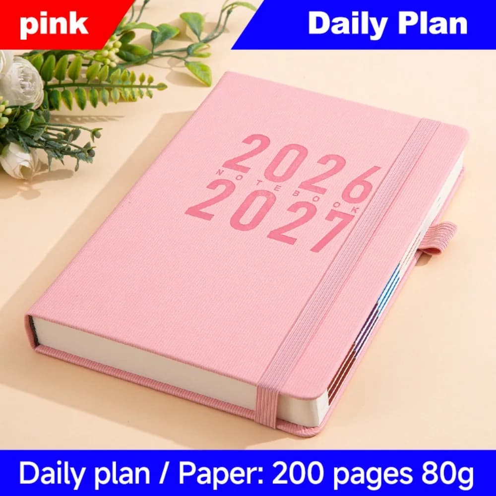 Agenda Planner 2026 in Inglese, 12 Mesi, 200 Pagine Completamente in Inglese, Blocco Note Portatile con Lista delle Cose da Fare, Carta Spessa