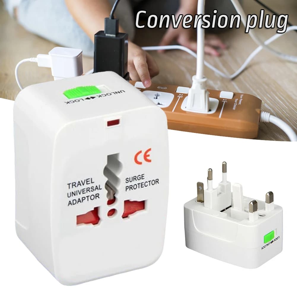 Adattatori da viaggio universali Ricarica rapida Uso sicuro Adattatori per prese di alimentazione USB elettriche Adattatore per presa portatile multifunzionale
