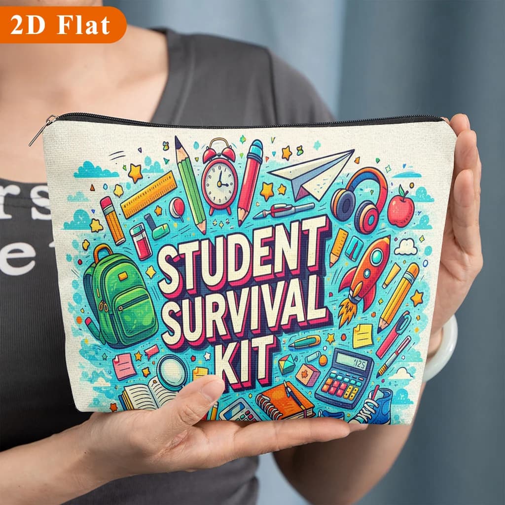 Student Survival Kit Cosmetic Bag Suitable for Women's Beauty Storage Travel School Dorm Suitable for Travel Back-to-School Gift