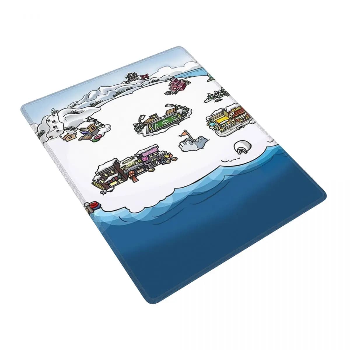 Tappetino per mouse Club Penguin Map Mouse Pad Gamer PC Laptop Tappetino per tastiera Tappetino per computer Accessori da ufficio Tappetino da scrivania 7x9 pollici 22x18 cm