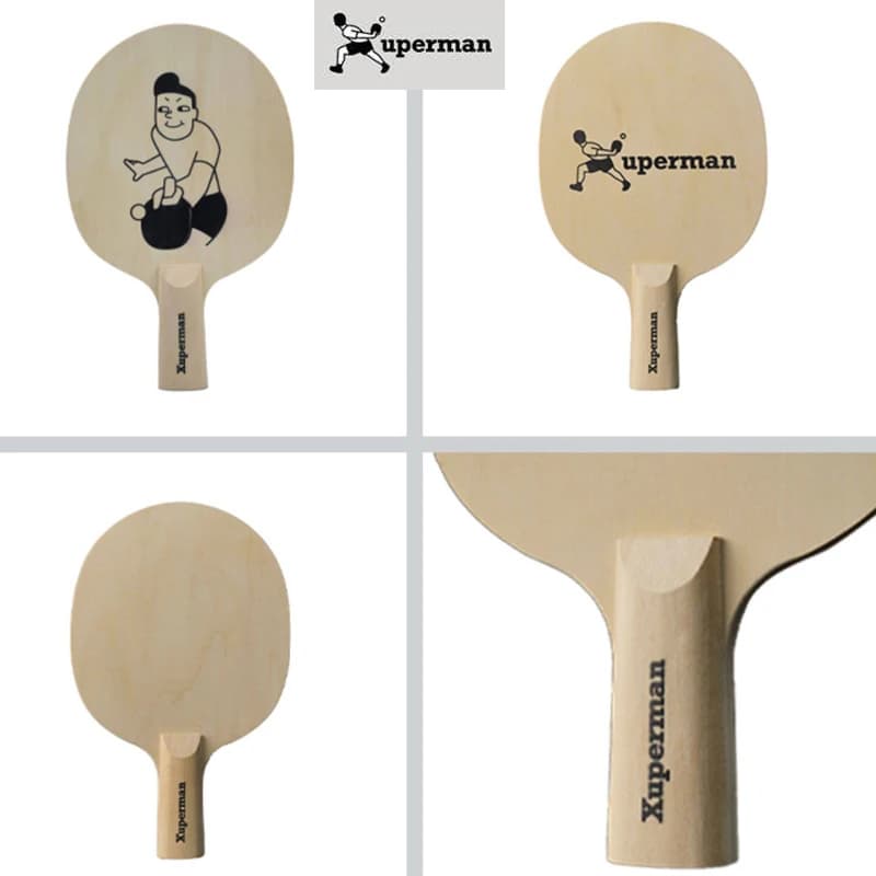 Racchetta da Ping Pong Xuperman Mini Art in Legno di Paulownia, Racchetta da Tennis da Tavolo da Collezione, Regalo Souvenir